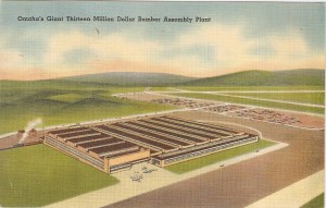 Lorne 7_6_41 postcard front Postcard of Fort Crook Bomber Assembly Plant