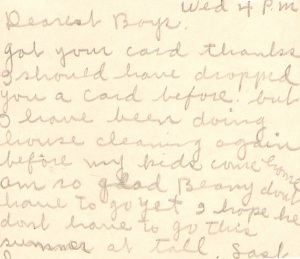 Letter from Nellie June 25th, 1941