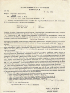 Pearl Harbor Evacuation Order
