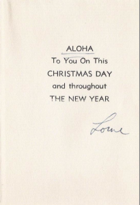Hawaiian Christmas 1941