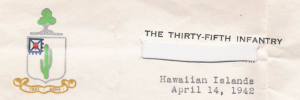 35th Infantry Letterhead 35th Infantry Letterhead