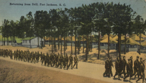Returning from drill, Fort Jackson Returning from drill, Fort Jackson