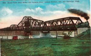 Rail bridge over Columbia River