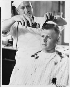 Receiving A G.I. Haircut Receiving A G.I. Haircut