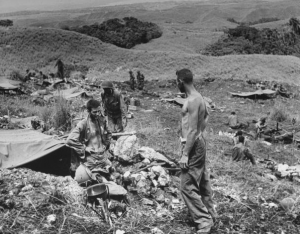 Infantry foxholes on Guadalcanal