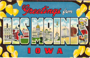 Des Moines postcard