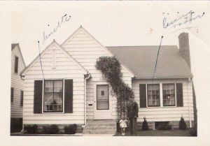 Susan and Beany in front of the Robinsdale house Susan and Beany in front of the Robinsdale house