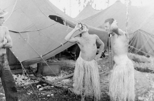 GIs Wearing Grass Skirts