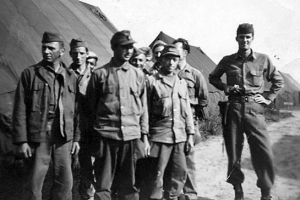 Guarding German POWs at Camp Tophat