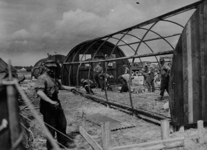 German POWs Build Barracks, Belgium